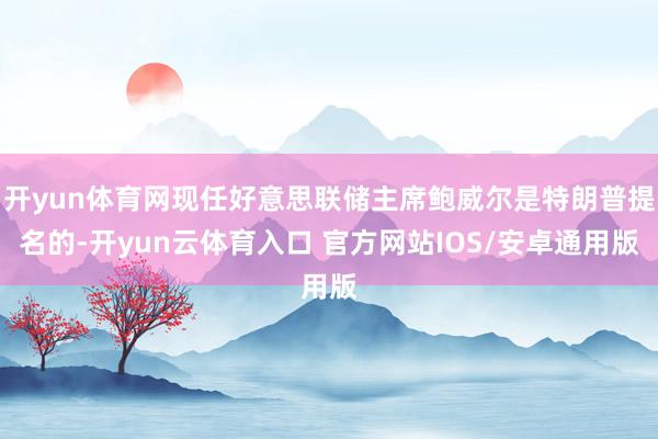 开yun体育网现任好意思联储主席鲍威尔是特朗普提名的-开yun云体育入口 官方网站IOS/安卓通用版
