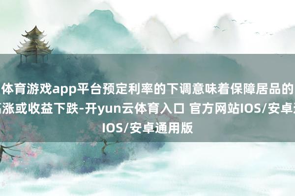 体育游戏app平台预定利率的下调意味着保障居品的价钱高涨或收益下跌-开yun云体育入口 官方网站IOS/安卓通用版