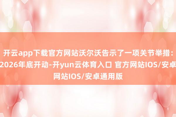 开云app下载官方网站沃尔沃告示了一项关节举措：计算从2026年底开动-开yun云体育入口 官方网站IOS/安卓通用版
