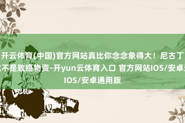 开云体育(中国)官方网站真比你念念象得大！尼古丁自己就不是致癌物资-开yun云体育入口 官方网站IOS/安卓通用版