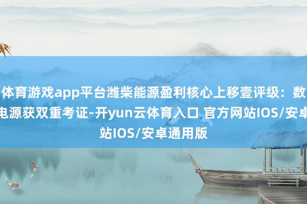 体育游戏app平台潍柴能源盈利核心上移壹评级：数据中心电源获双重考证-开yun云体育入口 官方网站IOS/安卓通用版