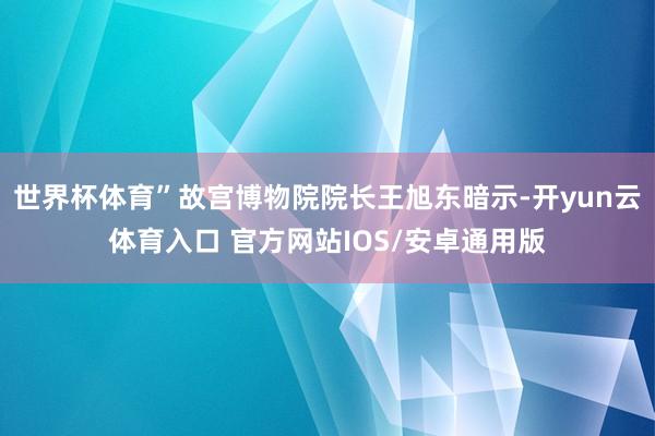 世界杯体育”故宫博物院院长王旭东暗示-开yun云体育入口 官方网站IOS/安卓通用版