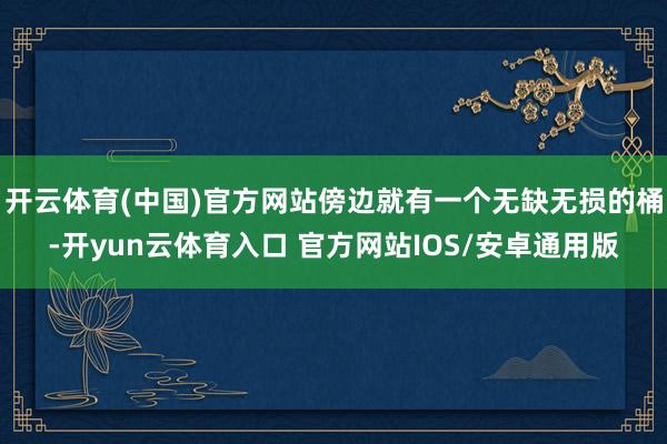 开云体育(中国)官方网站傍边就有一个无缺无损的桶-开yun云体育入口 官方网站IOS/安卓通用版