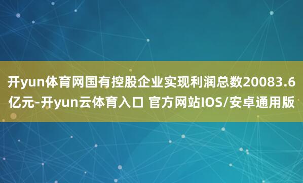 开yun体育网国有控股企业实现利润总数20083.6亿元-开yun云体育入口 官方网站IOS/安卓通用版